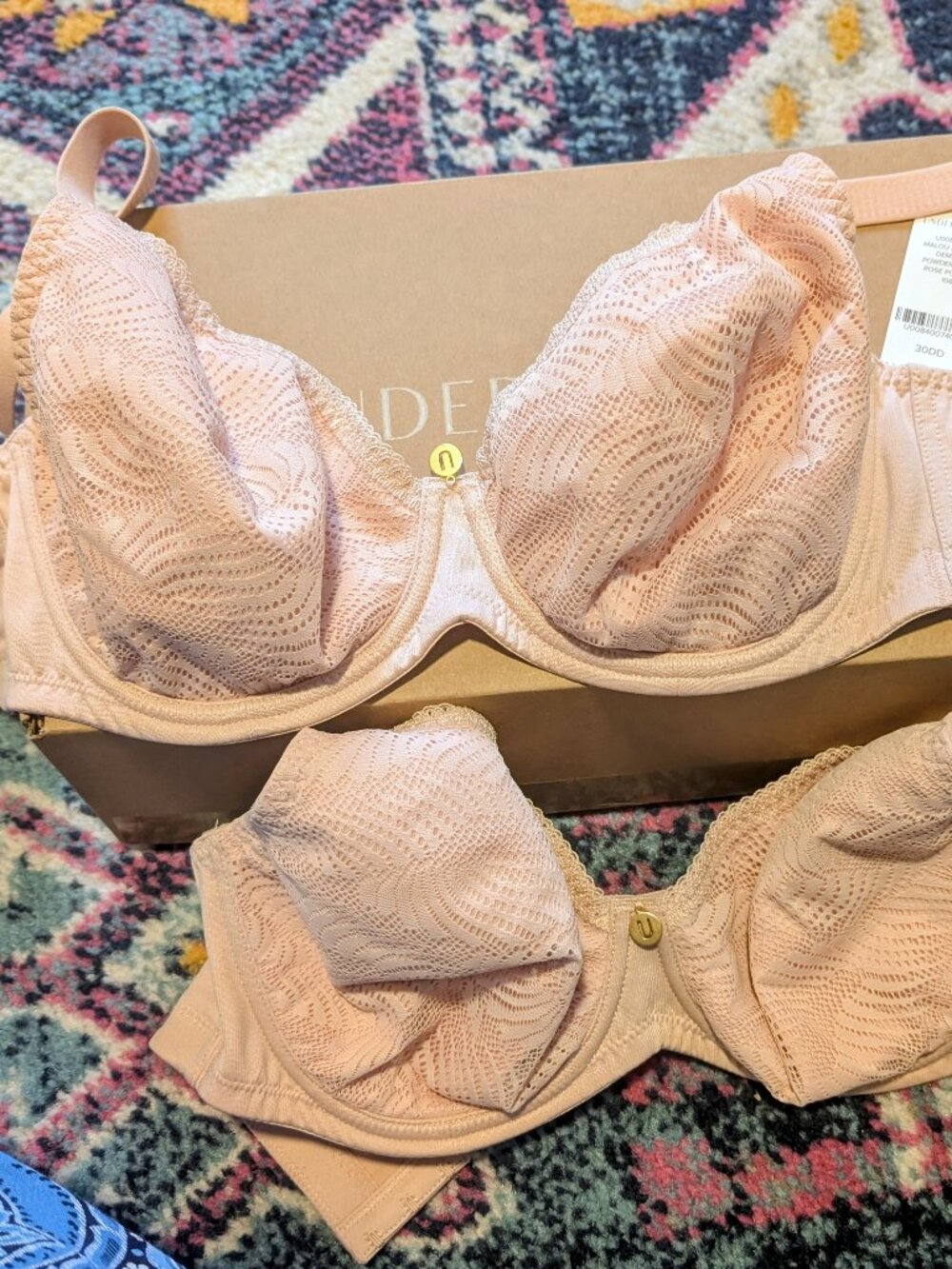 2 Understance Nora underwire mesh bras 30DD